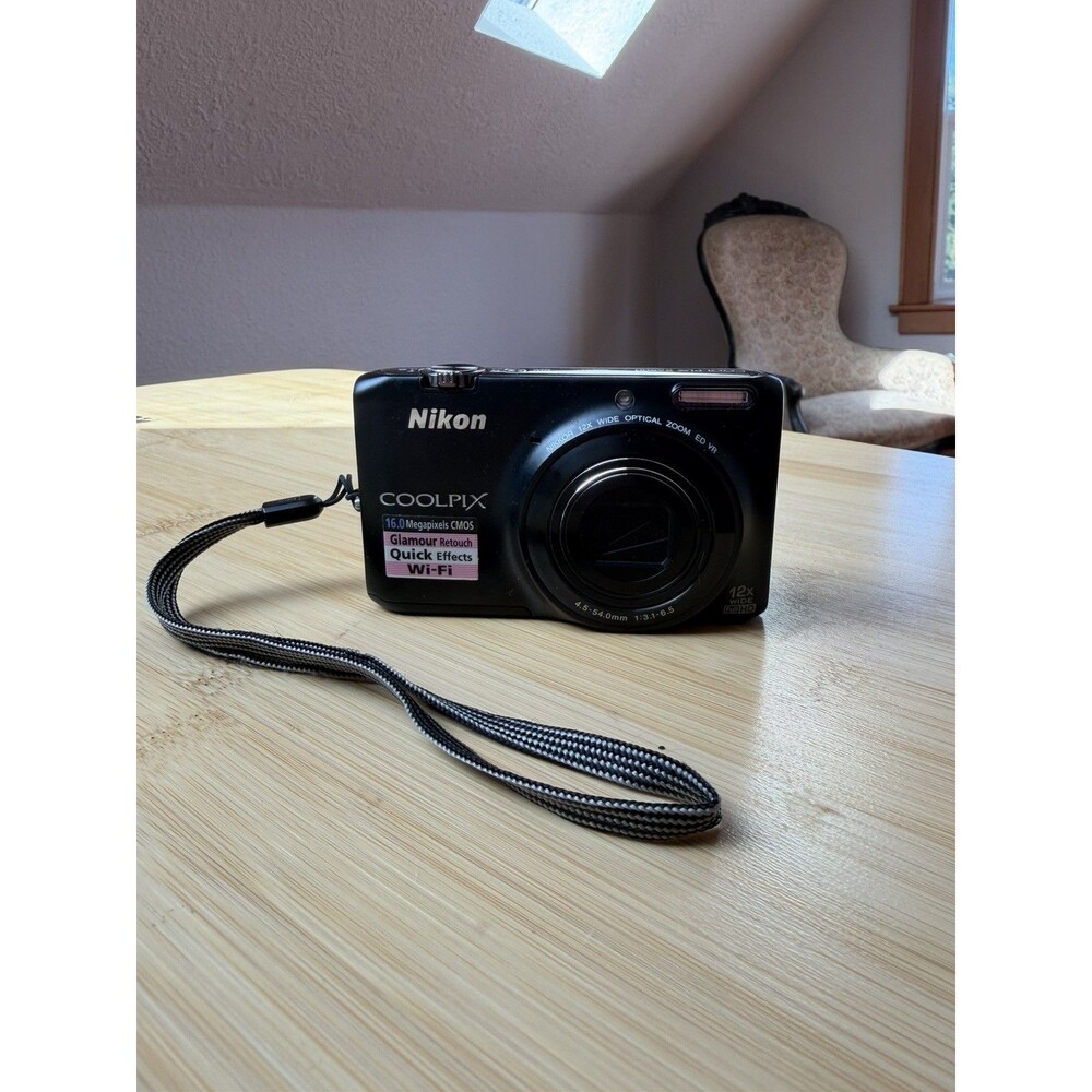 Nikon Coolpix S6500 Digital Camera 16MP 12X Optical Zoom Smile Detection Black - Picture 4 of 14